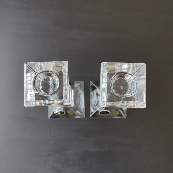 2 Bohemian (Czech Republic) 24% PBO lead crystal candle stick holders - Picture 14 of 16